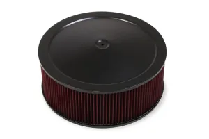 4500 Drop Base Air Cleaner Black w/6" Red Washable Gauze Filter 120-4660