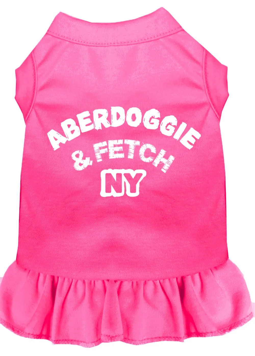 Aberdoggie Ny Screen Print Dress Bright Pink Sm (10)