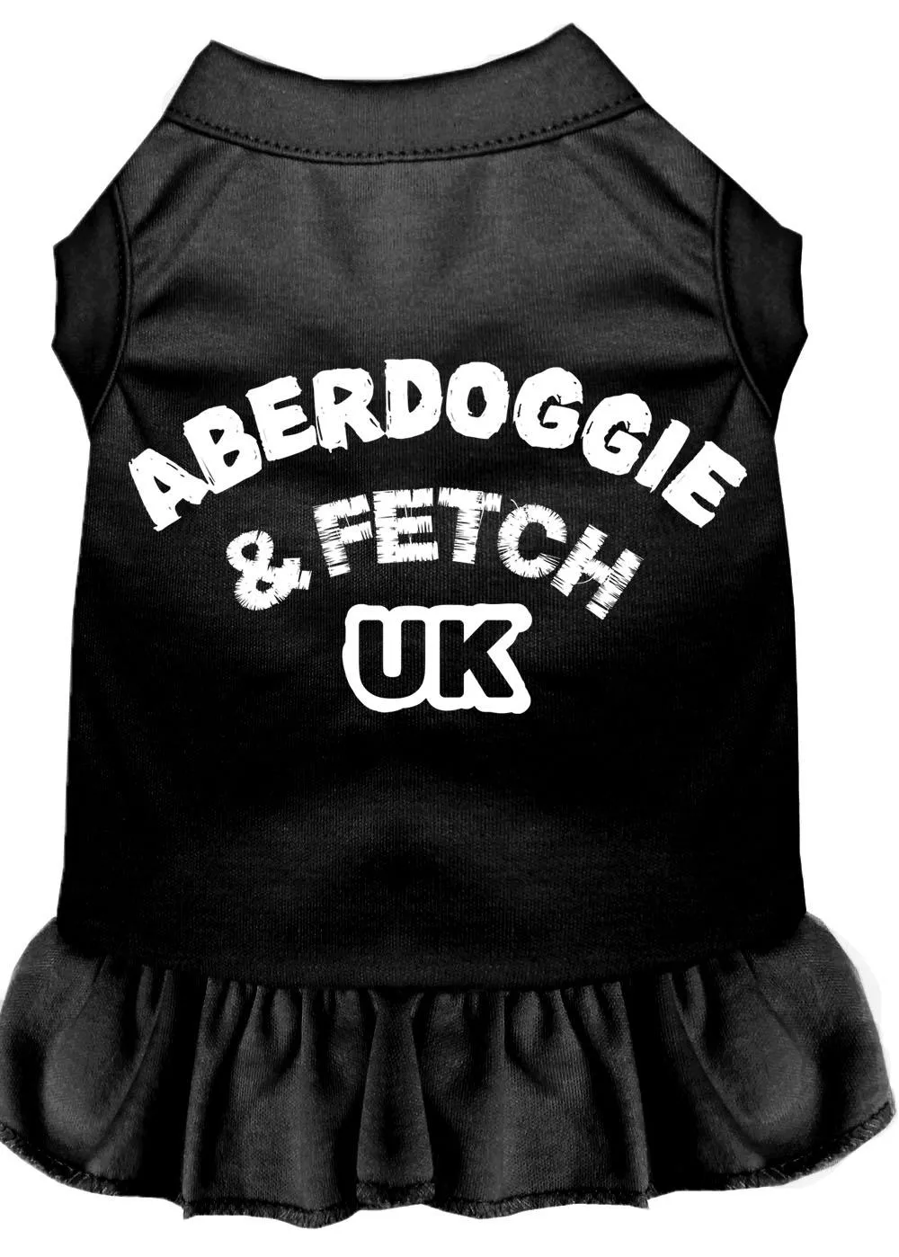 Aberdoggie Uk Screen Print Dress Black Xs (8)