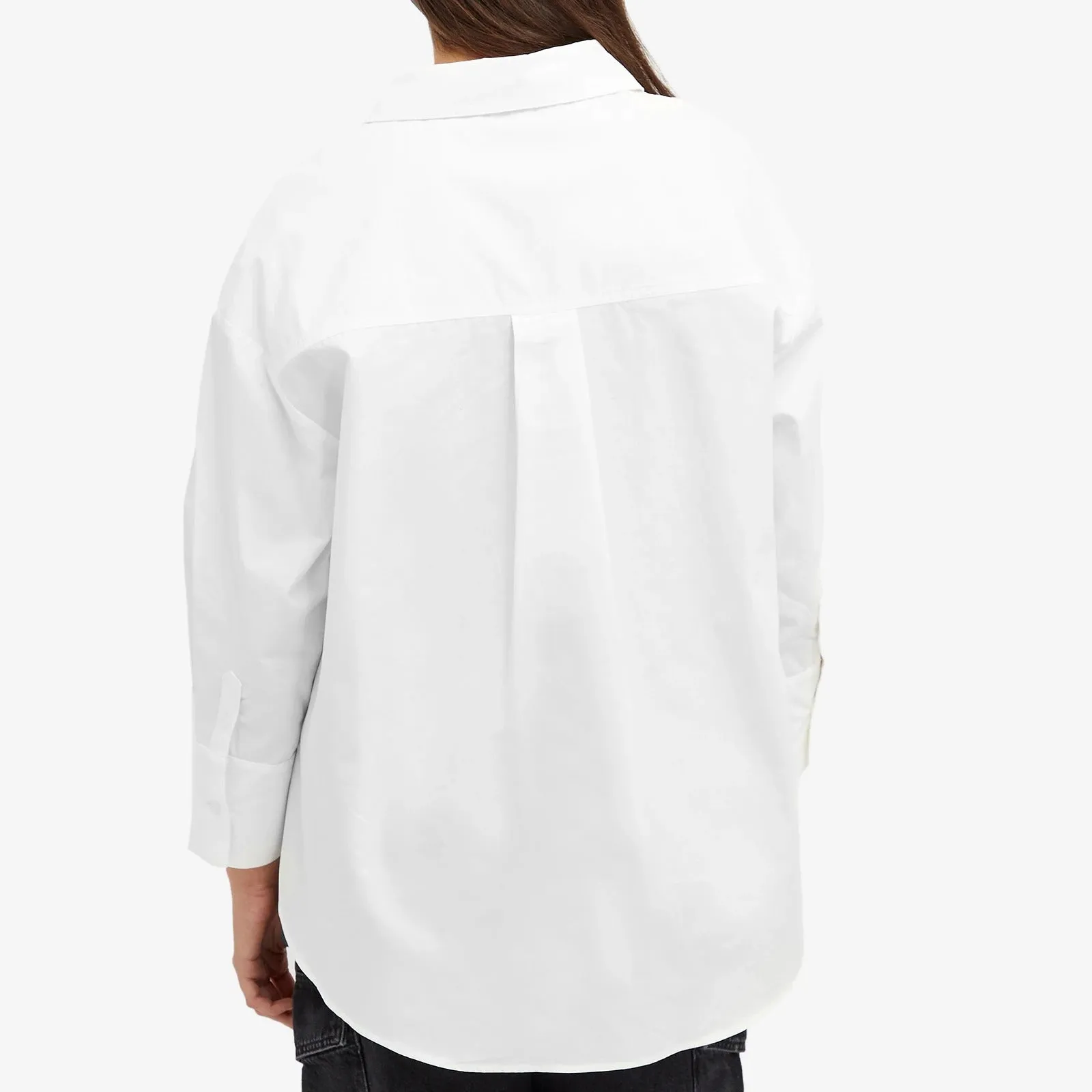 ANINE BING cotton poplin Mika shirt, white