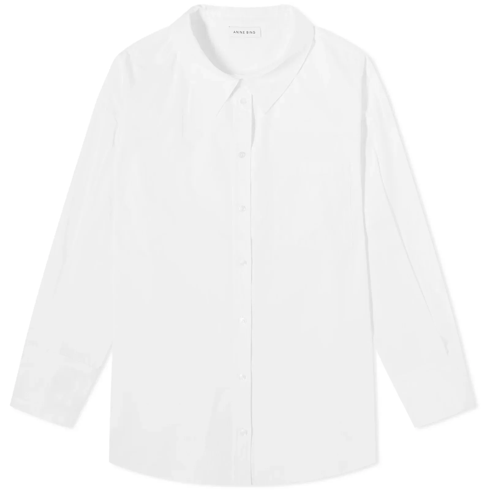 ANINE BING cotton poplin Mika shirt, white