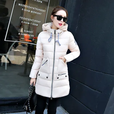 Big Size 7XL Winter Jacket Women 2017 New Europe Style Hooded Slim Medium Long Winter Plus Size Parkas Lady Top Coat Hot YY285