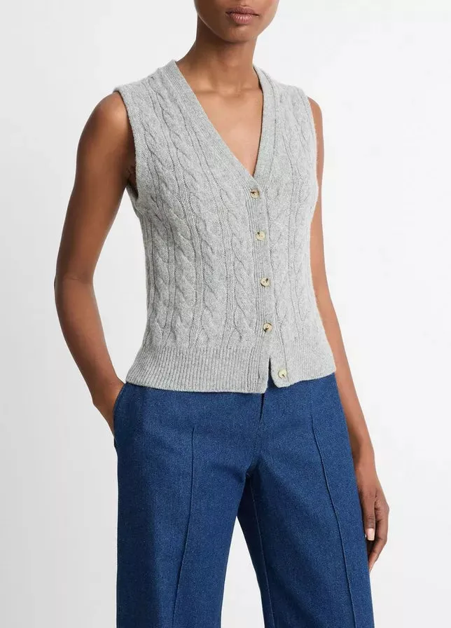 Cable Button Vest