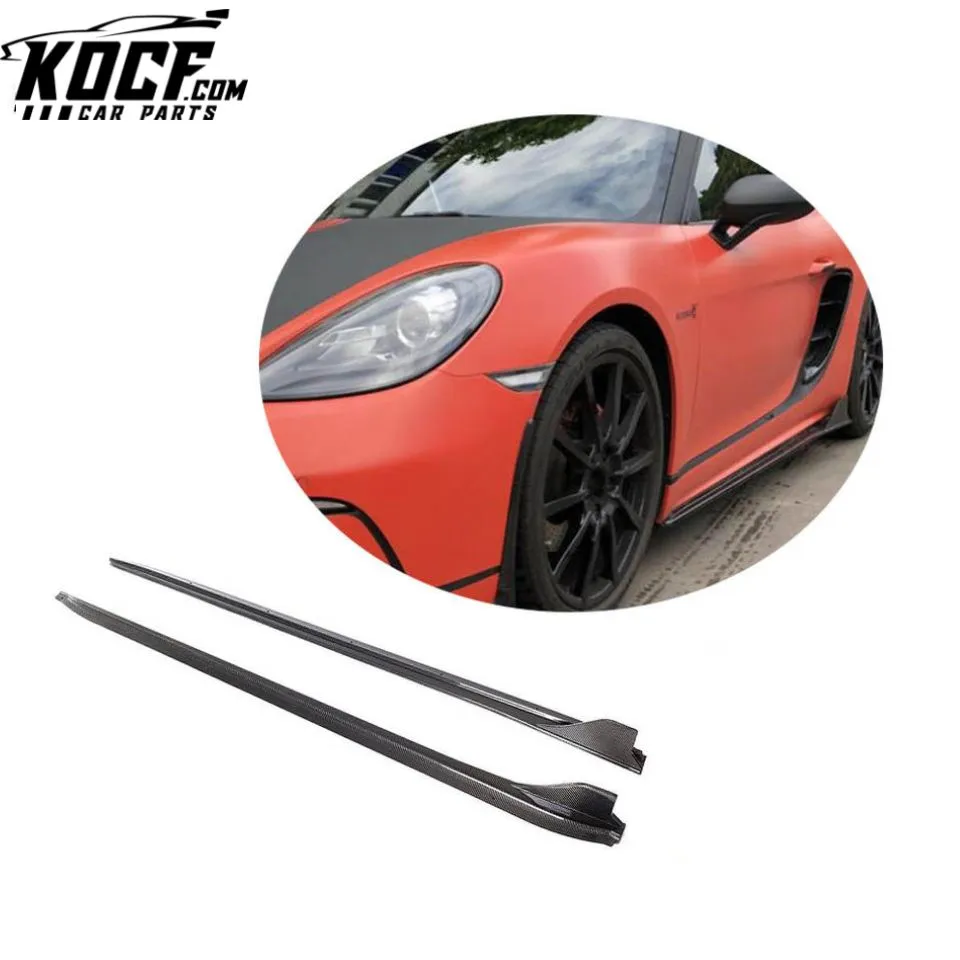 Carbon Fiber 718 Side Skirts for Porsche 718 Boxster 718 Cayman 2016-2019