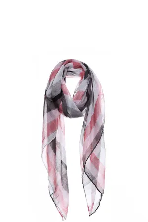 Chic Water Color Stripe Print Scarf