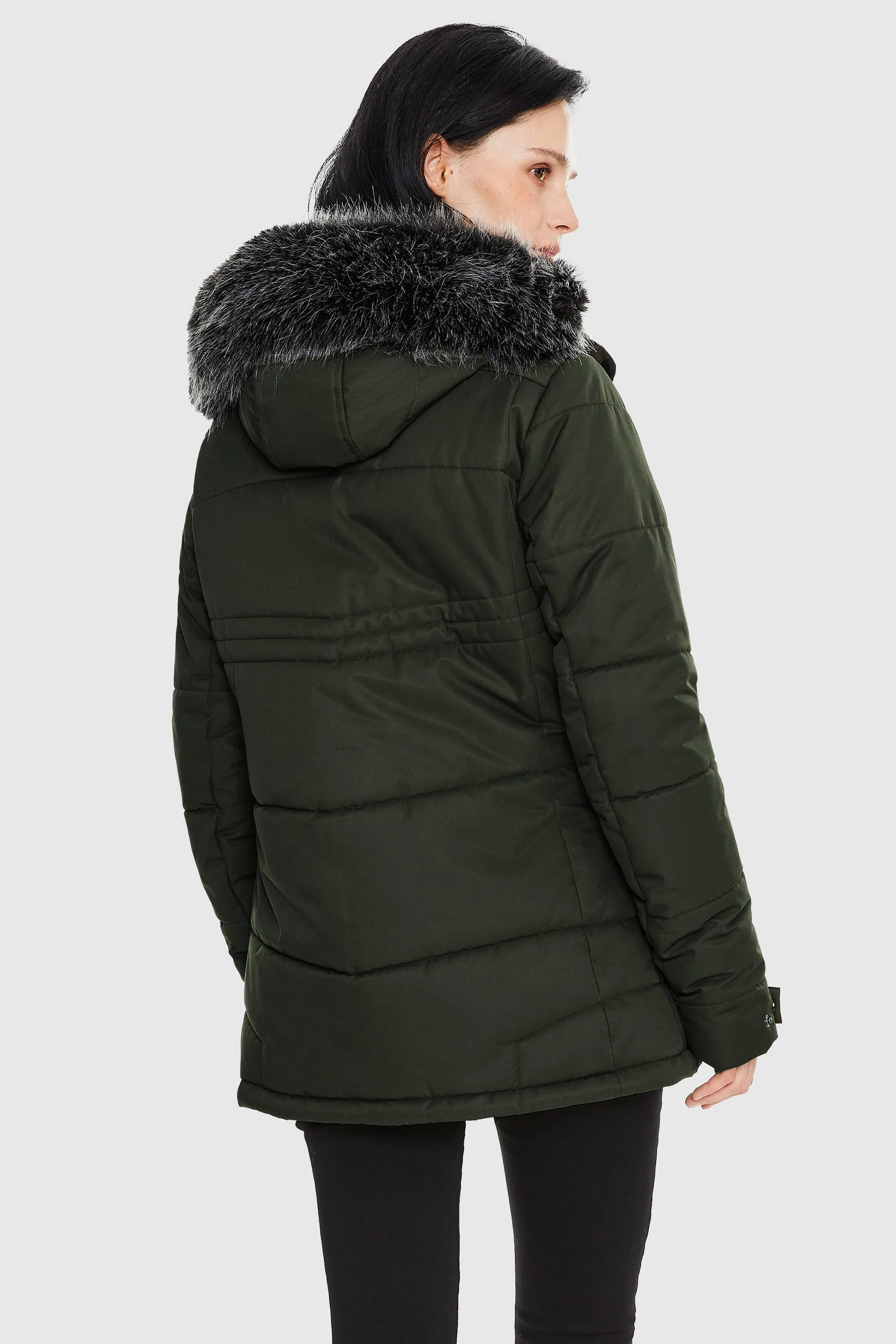 Faux Fur Hooded Mountain Parka