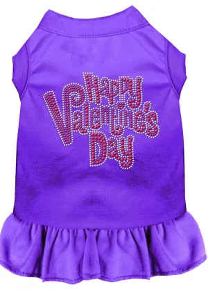 Happy Valentines Day Rhinestone Dress Purple Xl (16)