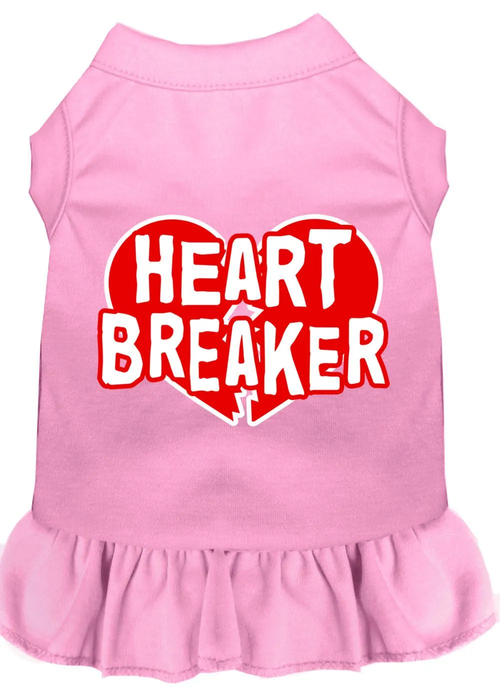 Heart Breaker Screen Print Dress Light Pink Xxxl (20)