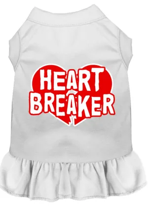 Heart Breaker Screen Print Dress White Sm (10)