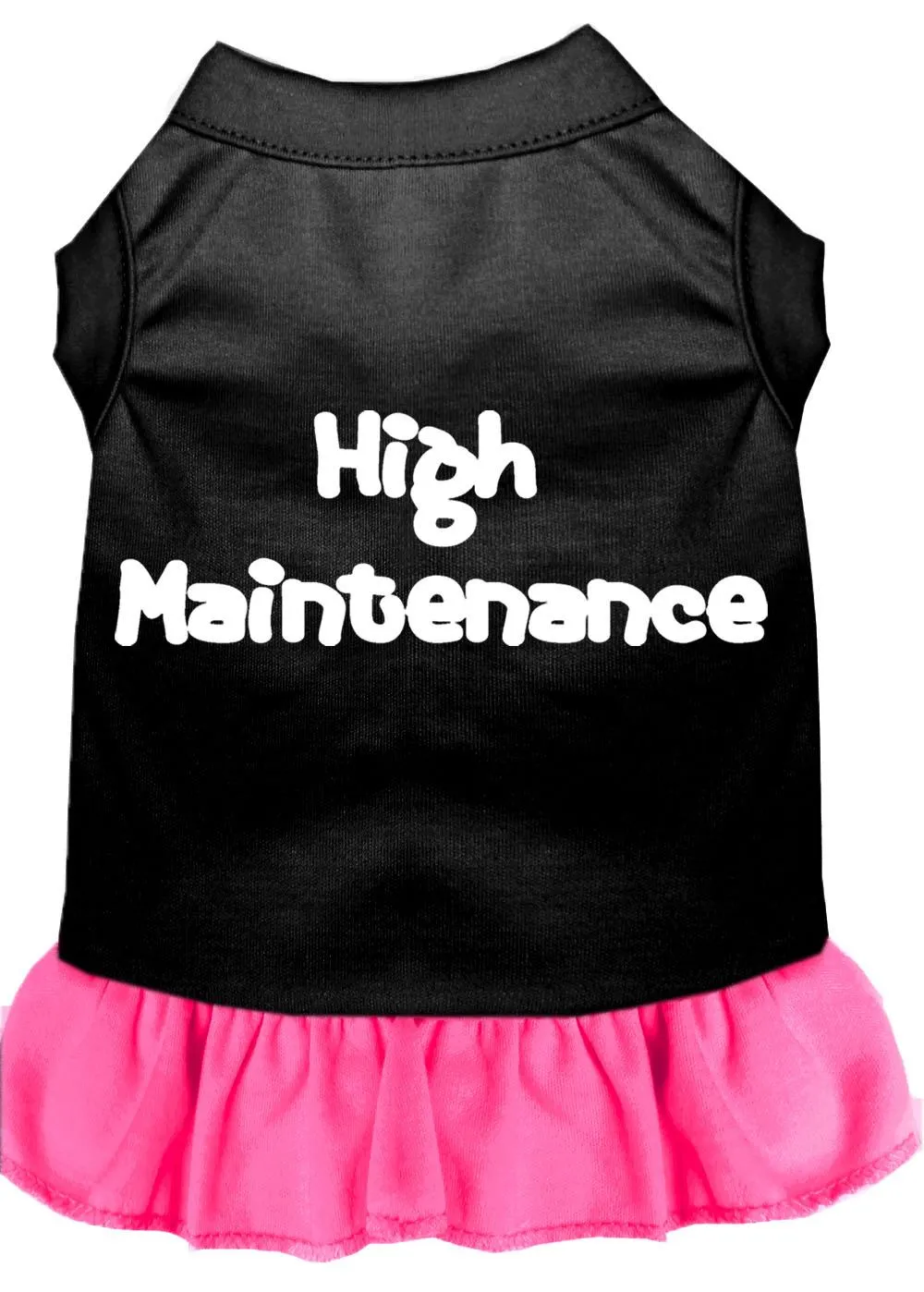 High Maintenance Screen Print Dress Black With Bright Pink Xxxl (20)