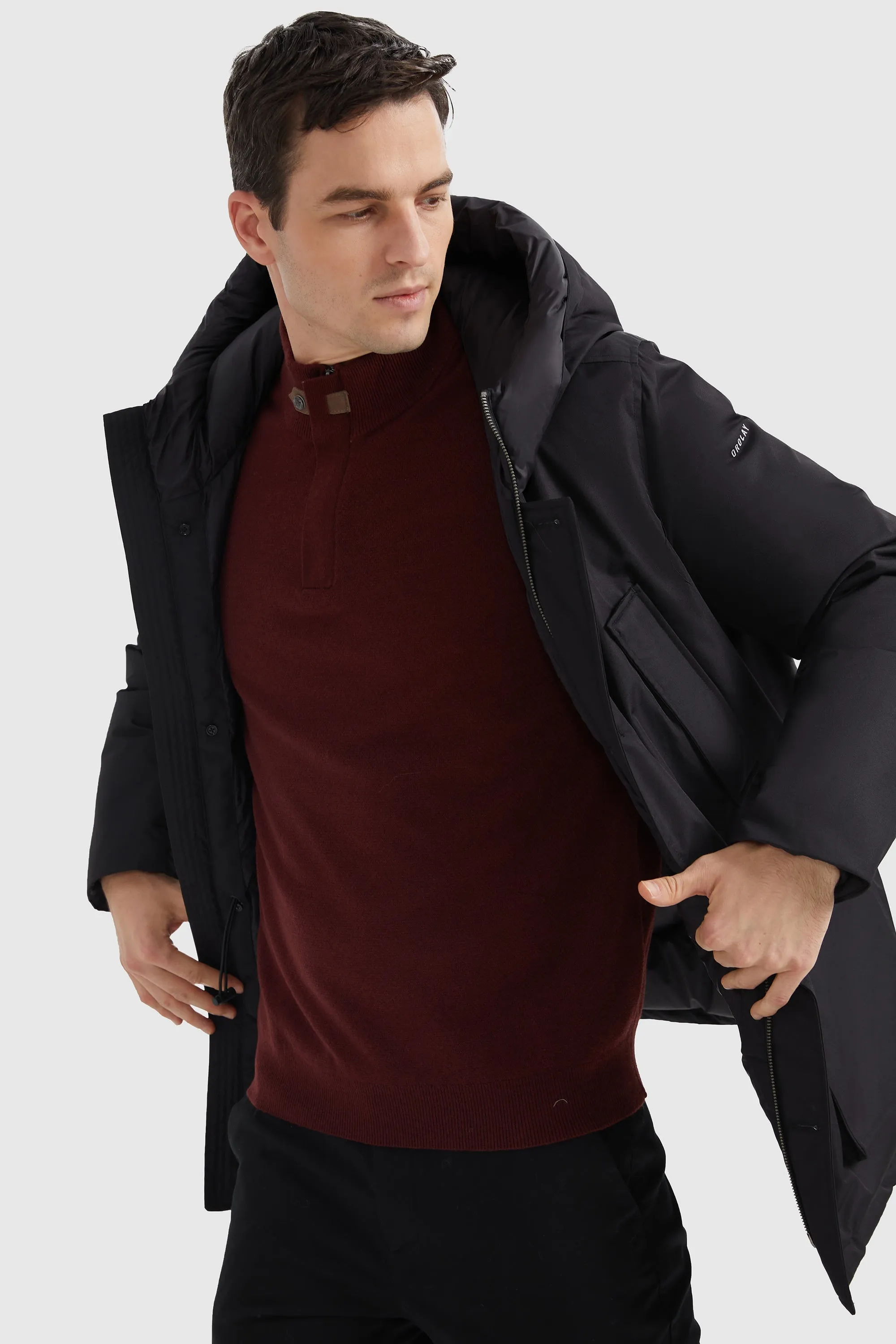 Hooded Puffer Thickened Down Coat