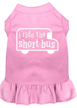 I Ride The Short Bus Screen Print Dress Light Pink Lg (14)