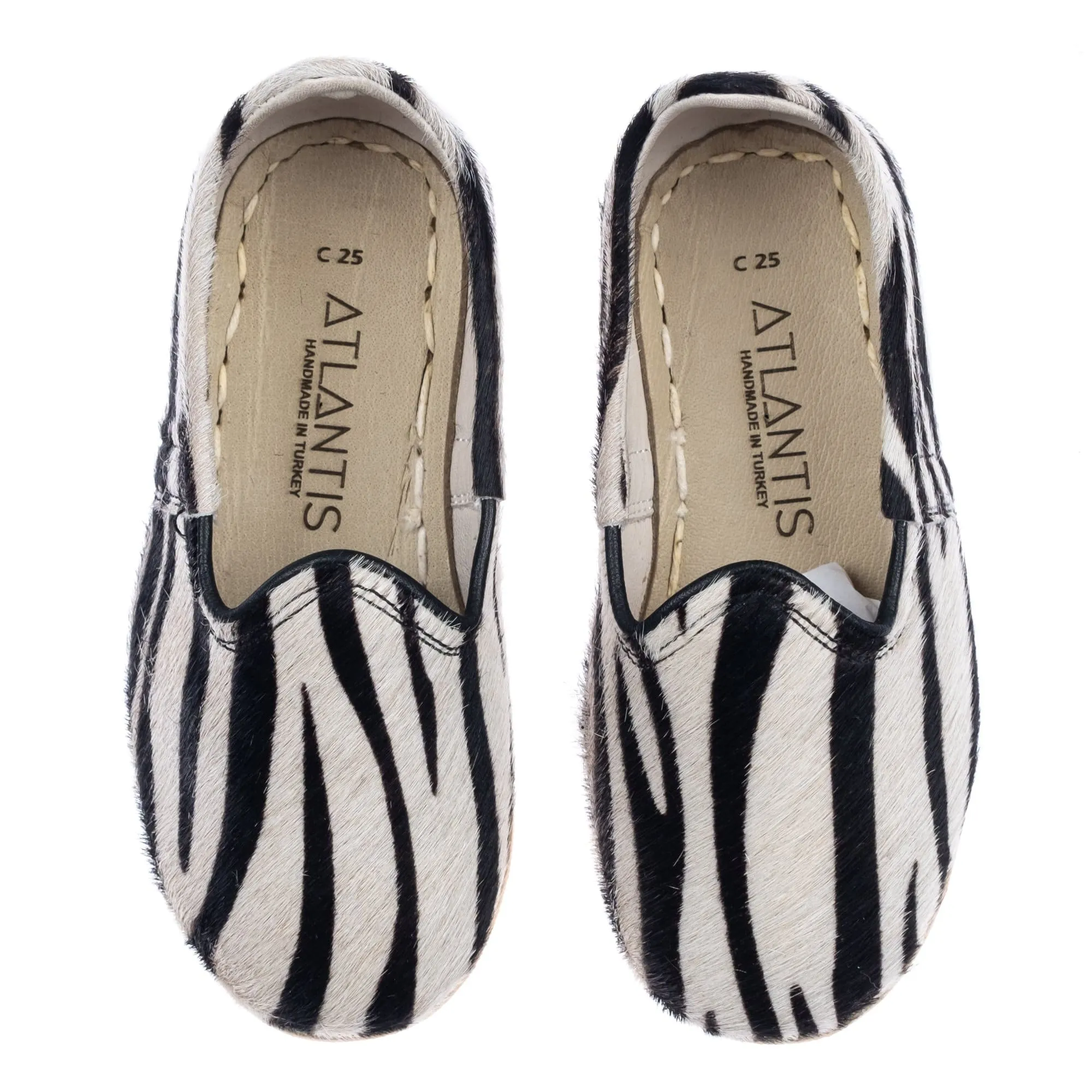 Kids Zebra Leather Shoes