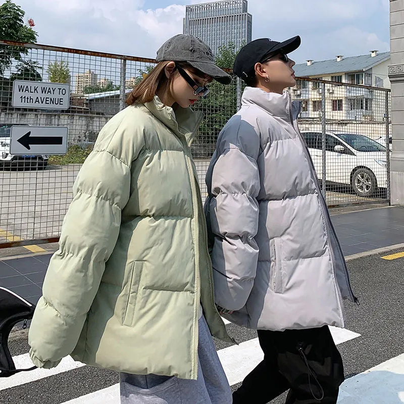 [Korean Style] 4 Color Twill Unisex Short Parkas