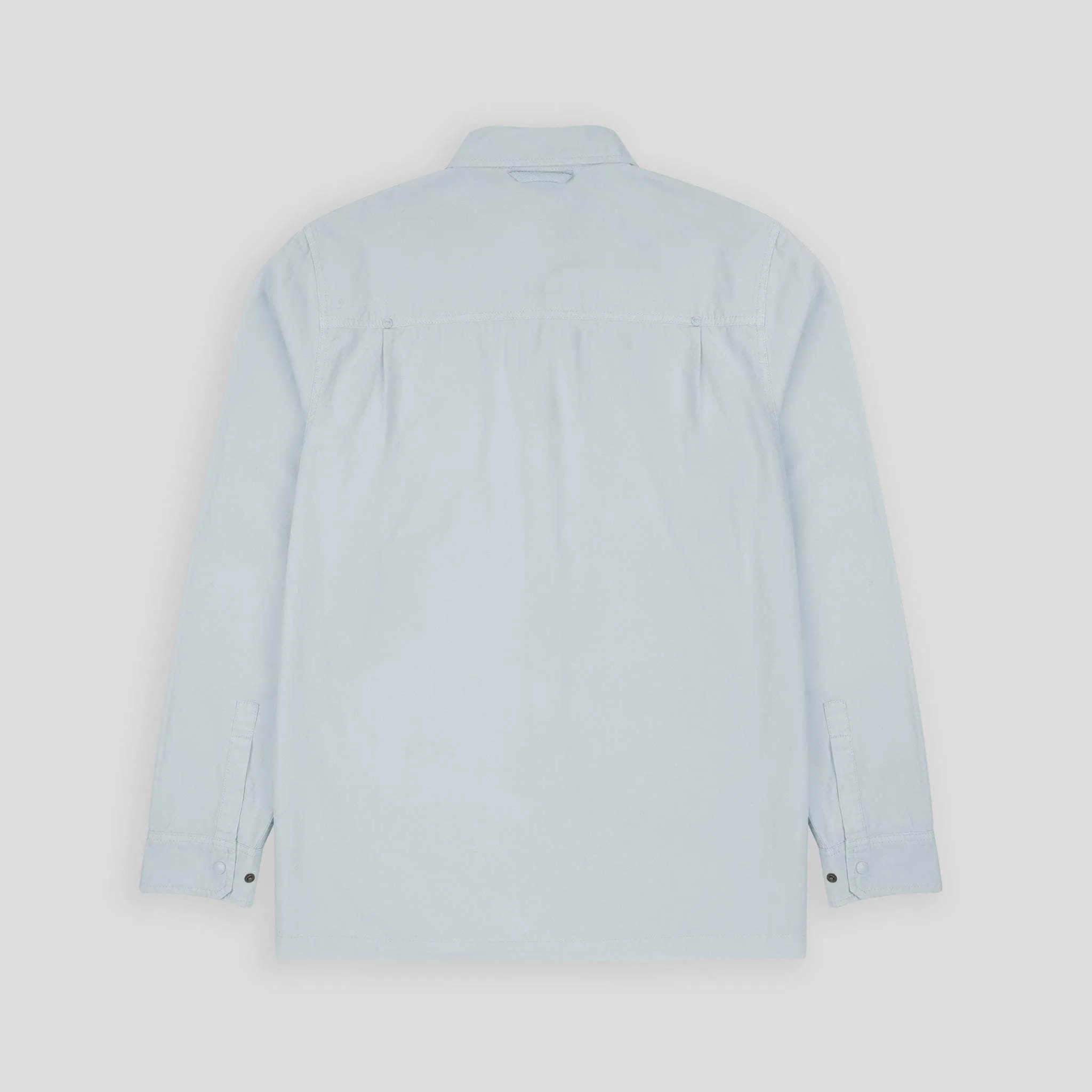 Lightweight Relaxed Snap Button Shirt Illusion Blue