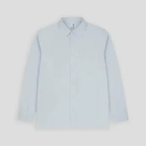 Lightweight Relaxed Snap Button Shirt Illusion Blue