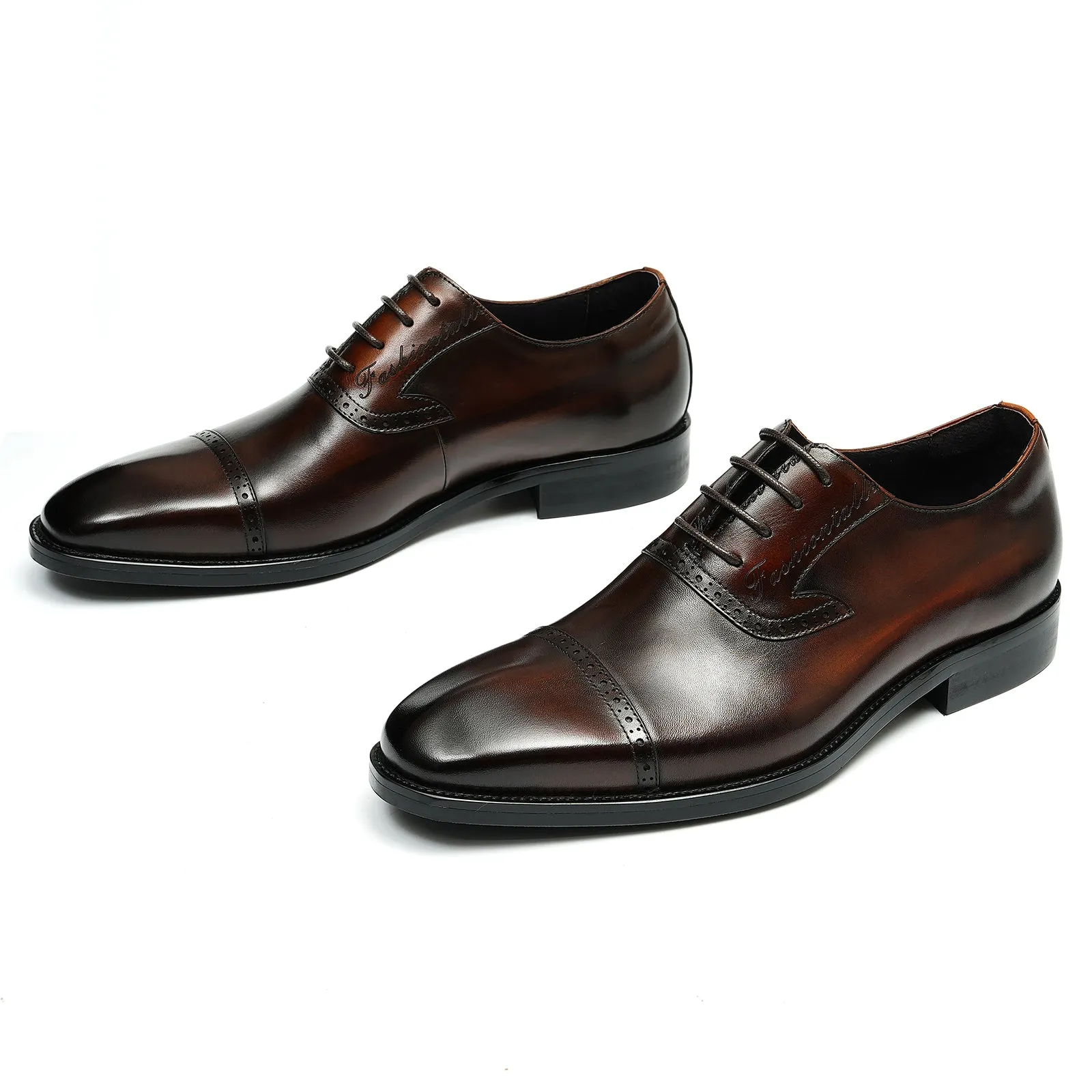 Luxe Exotic Leather Pointed Toe Oxford Dress Shoes