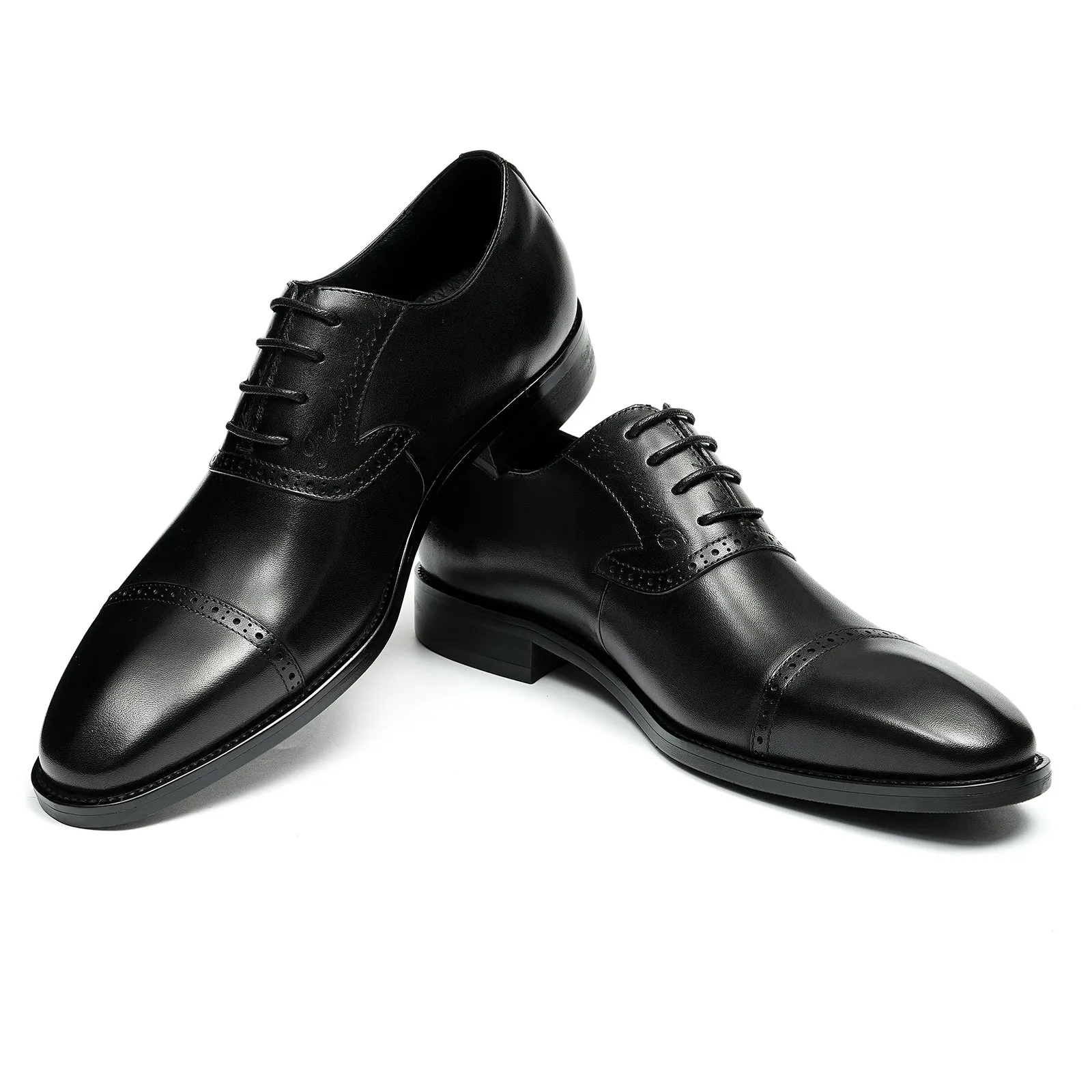 Luxe Exotic Leather Pointed Toe Oxford Dress Shoes