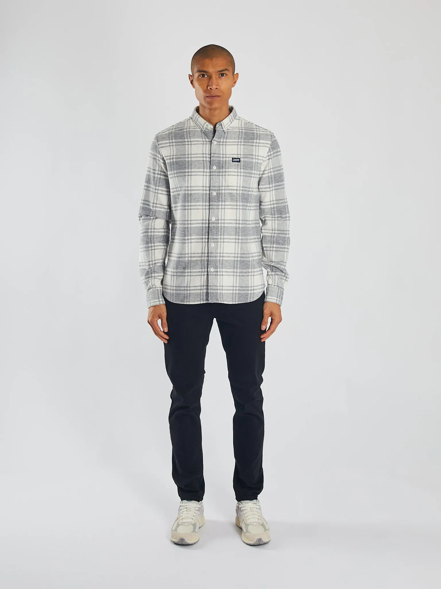 Maverick Shirt Marl Grey/White Check