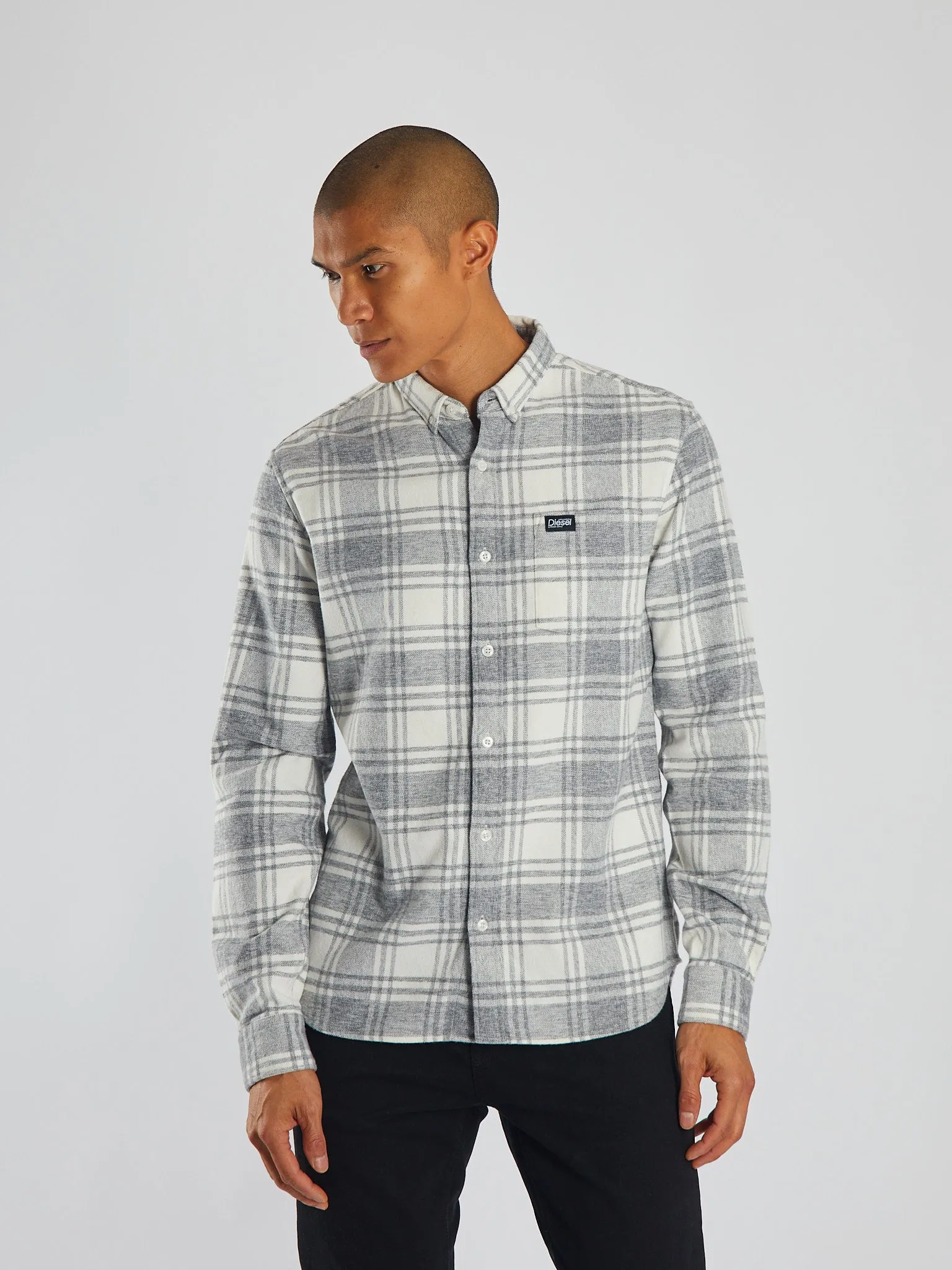 Maverick Shirt Marl Grey/White Check