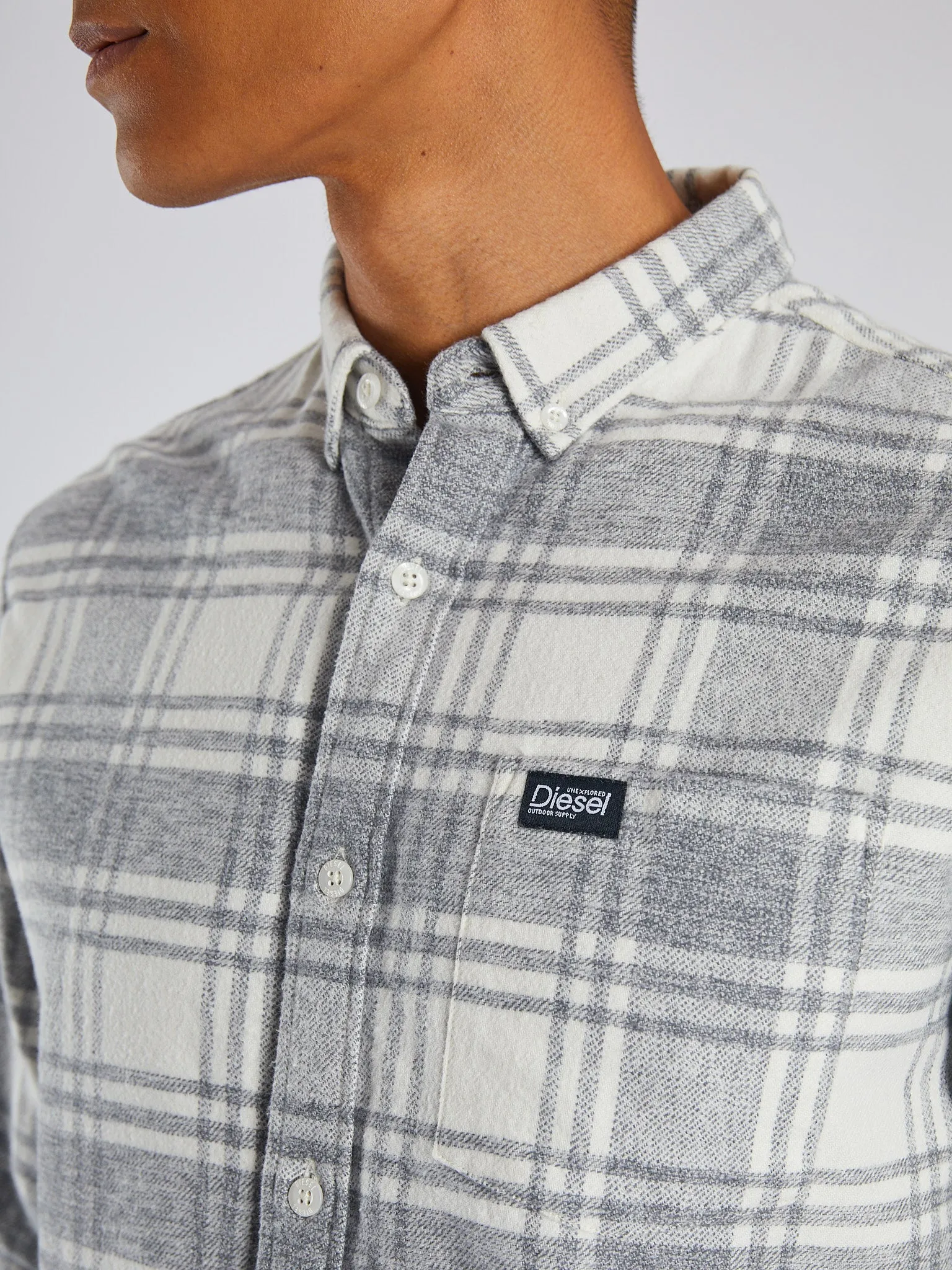 Maverick Shirt Marl Grey/White Check