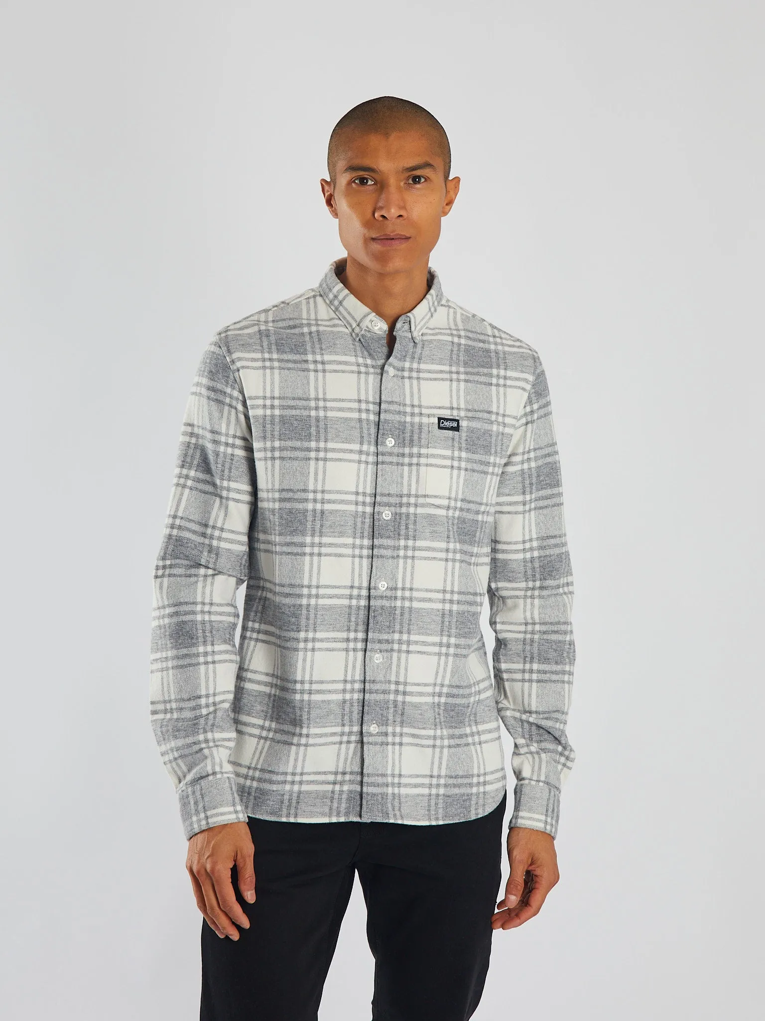 Maverick Shirt Marl Grey/White Check