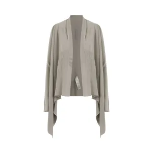 Medium Wrap Cape Knit Cardigan in Pearl