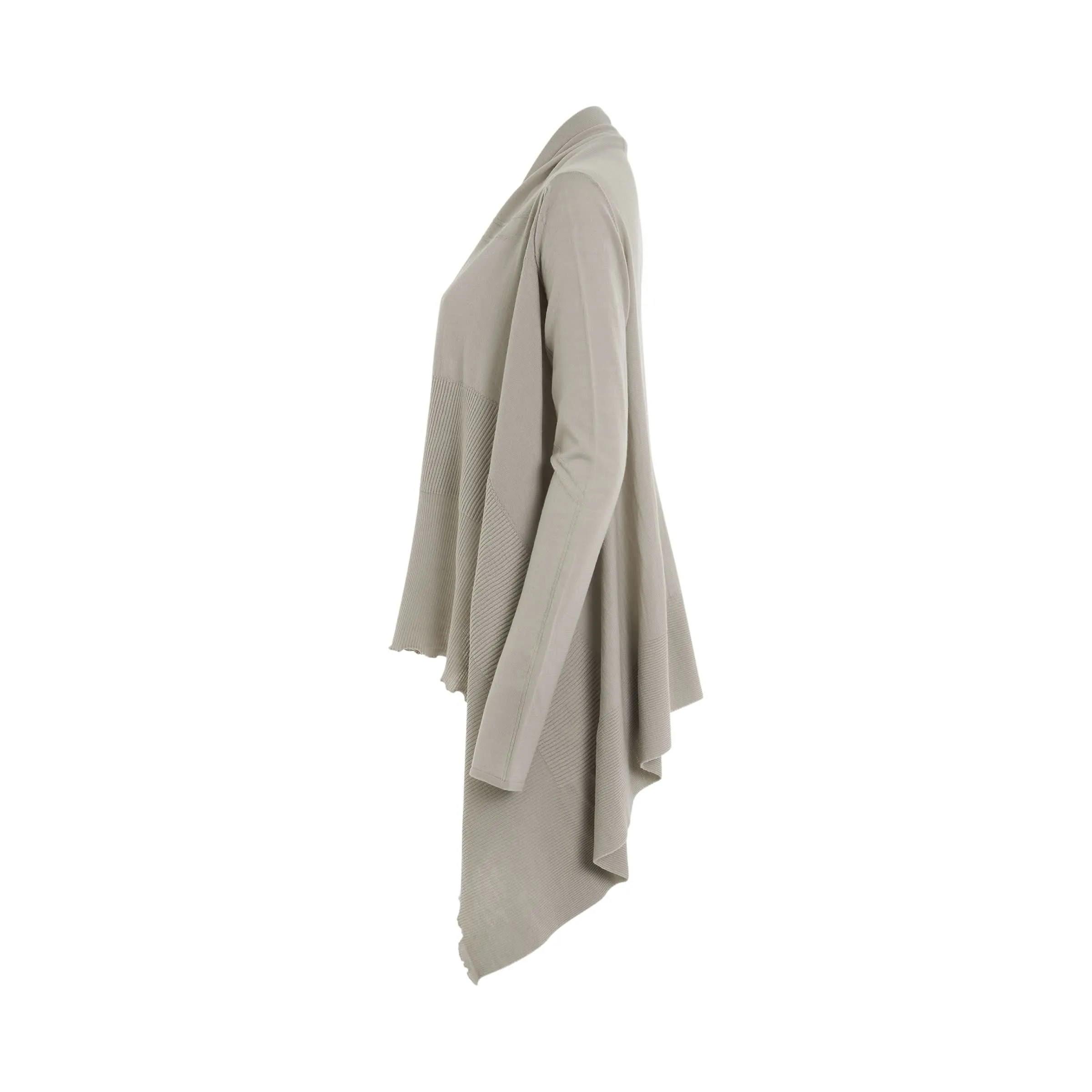 Medium Wrap Cape Knit Cardigan in Pearl