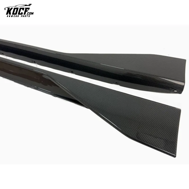 MP style Carbon Fiber Side Skirts Rocker Panels For BMW G80 G82 2020-22 Black Glossy Finish