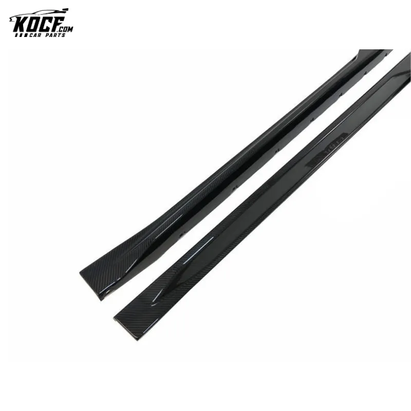 MP style Carbon Fiber Side Skirts Rocker Panels For BMW G80 G82 2020-22 Black Glossy Finish