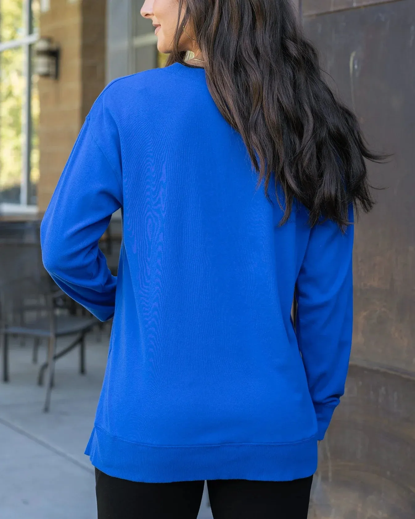 Original Essentials Long Sleeve Tee in Cobalt by Grace & Lace (Ships in 1-2 Weeks)