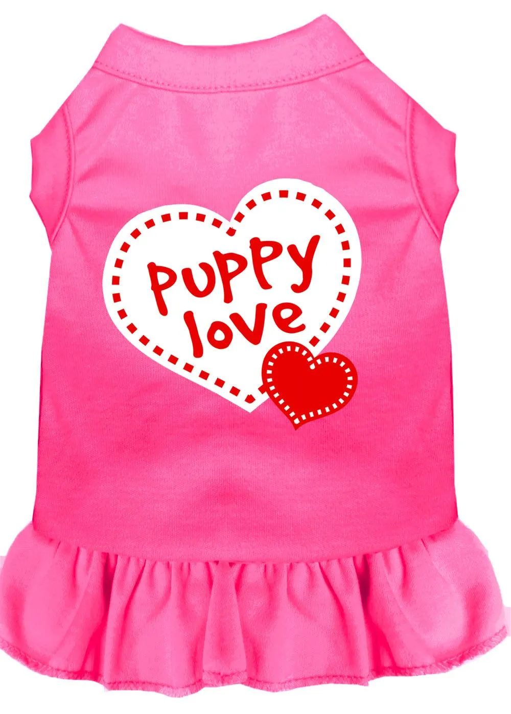 Puppy Love Screen Print Dress Bright Pink Xxxl (20)