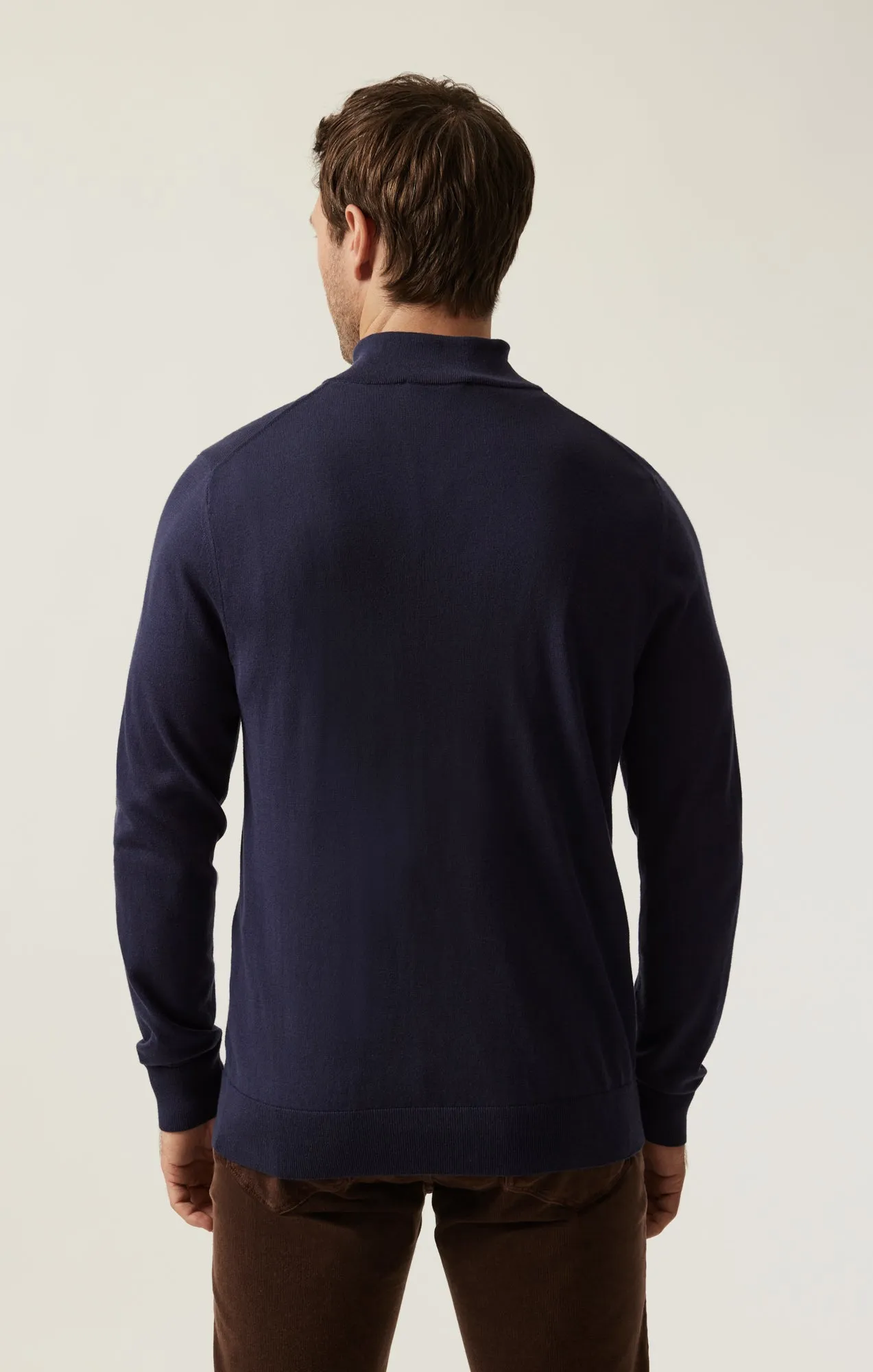 Quarter Zip Sweater In Navy