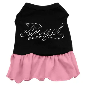 Rhinestone Angel Dress   Black with Pink Med (12)