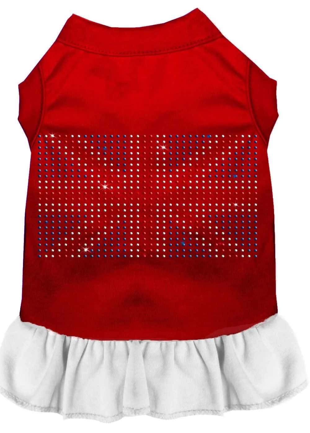 Rhinestone British Flag Dress Red With White Sm (10)