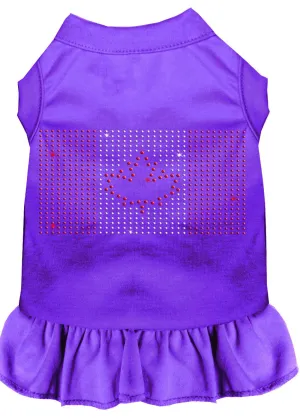 Rhinestone Canadian Flag Dress Purple Lg (14)