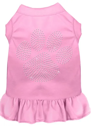 Rhinestone Clear Paw Dress Light Pink Lg (14)