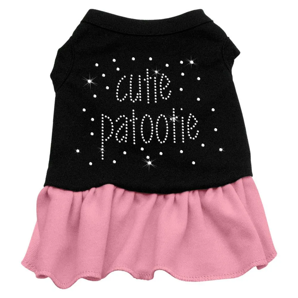 Rhinestone Cutie Patootie Dress Black with Pink Med (12)