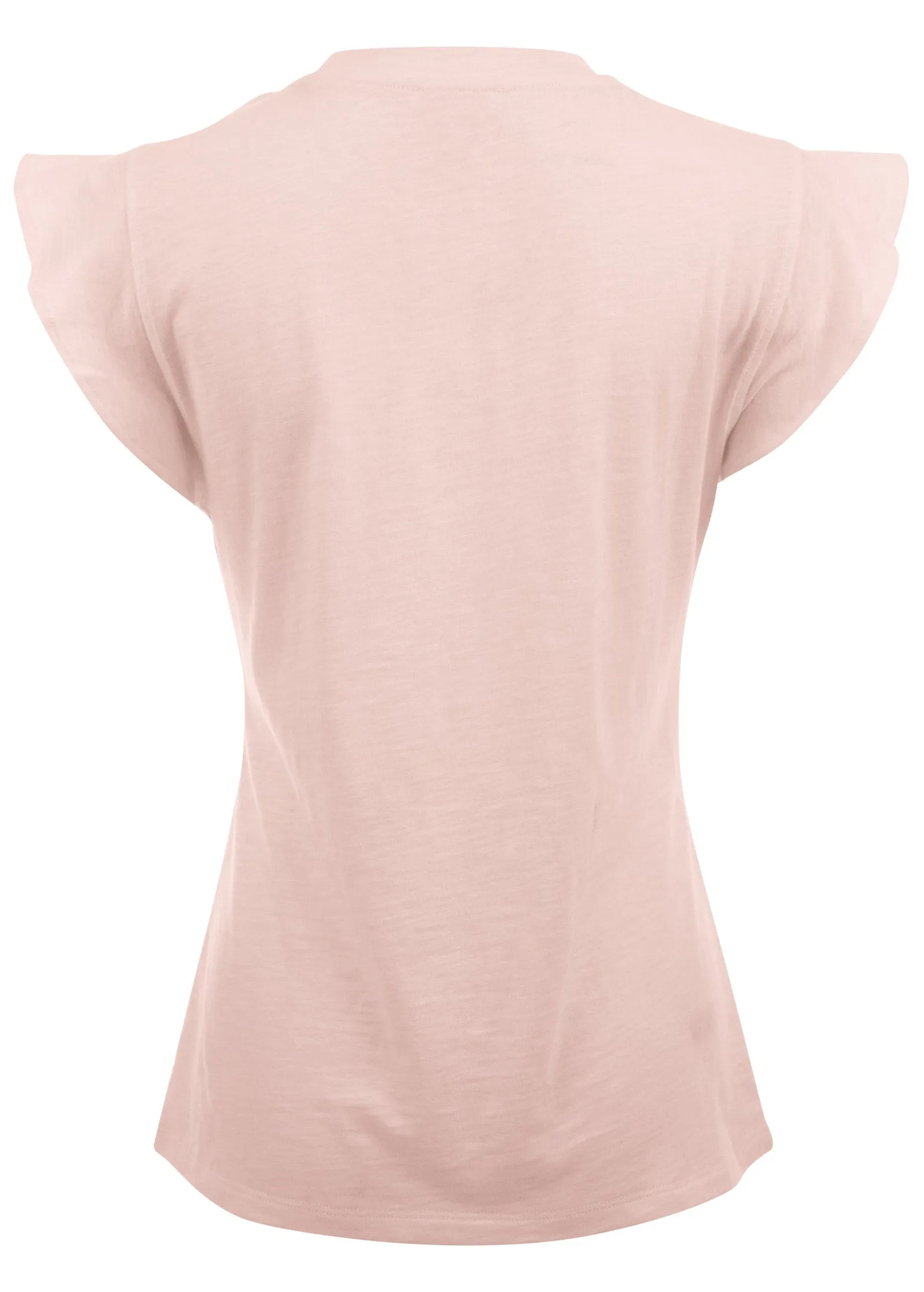 Ruffle Sleeve Tee - Blush