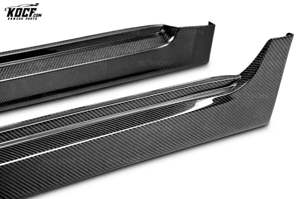 Seibon OEM-STYLE CARBON FIBER SIDE SKIRTS FOR 2008-2014 SUBARU STI / 2011-2014 WRX