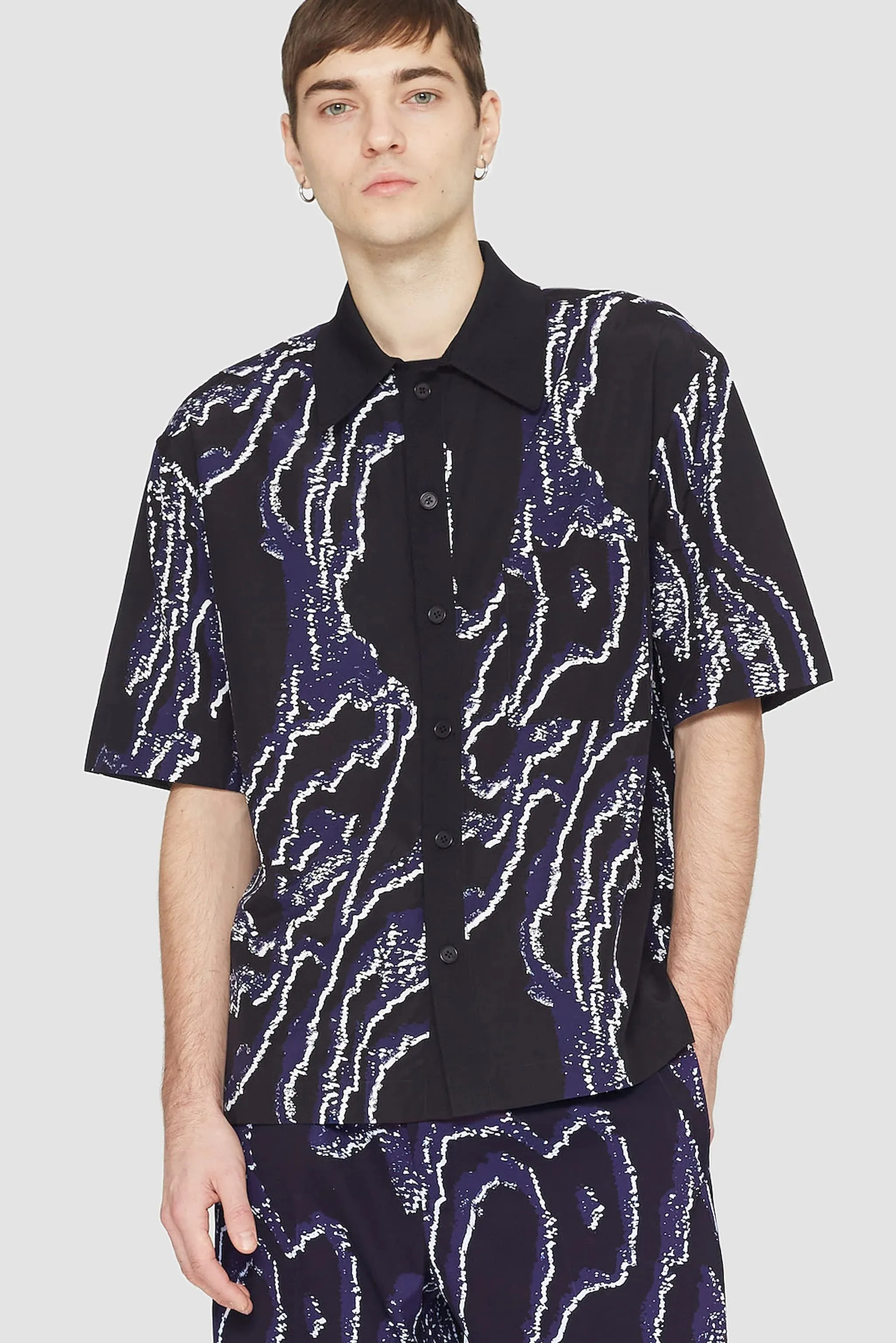 Short Sleeve Printed Bowling Shirt