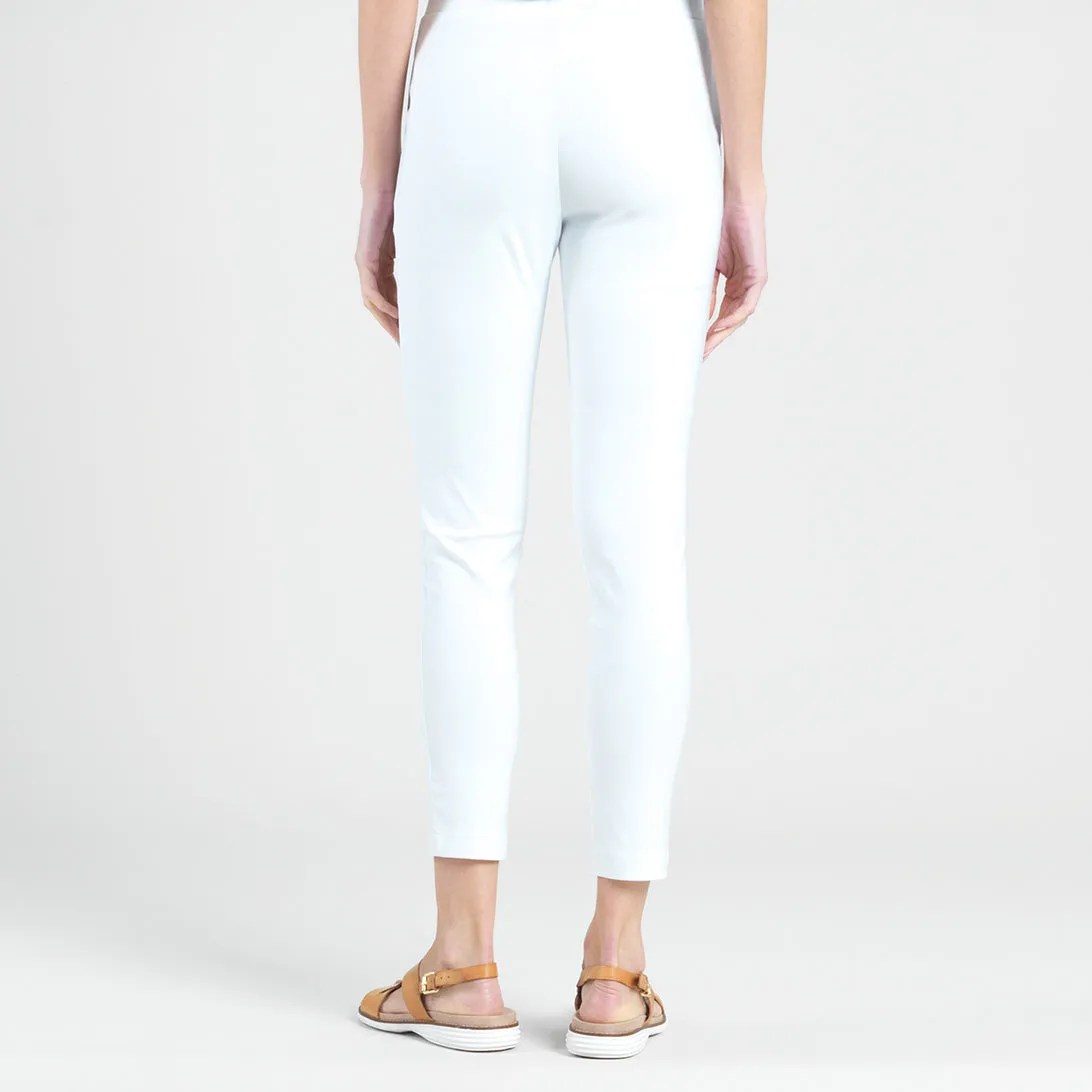 Techno Knit - Skinny Ankle Pocket Pant - White - Final Sale!