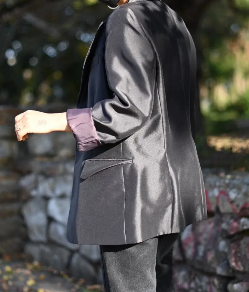 Vintage Metallic Black Blazer